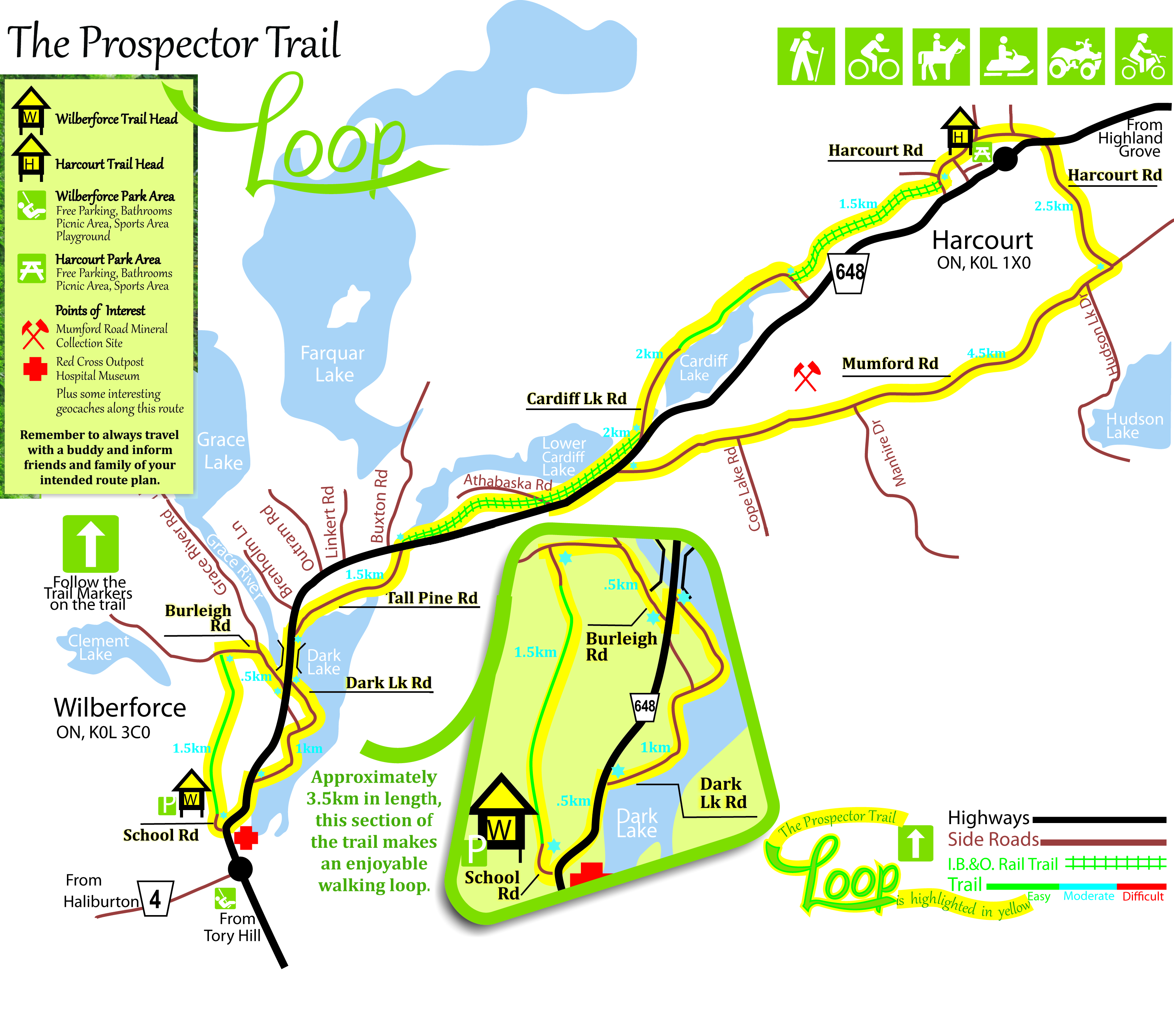 Map of Prospector Trail