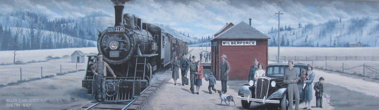 train mural