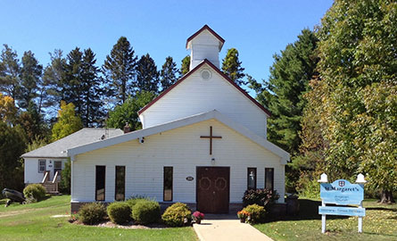 Anglican Church in Wilberforce on a sunny day.