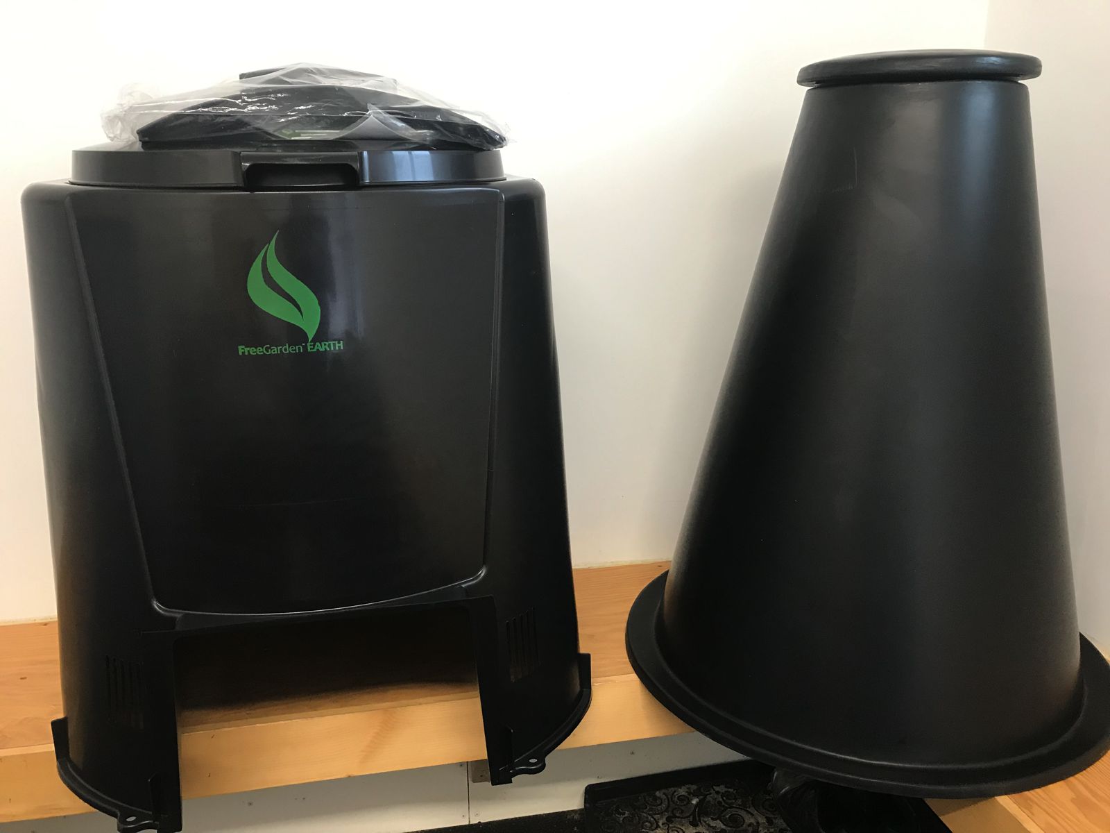 Comparison image showing composter and digester side by side.